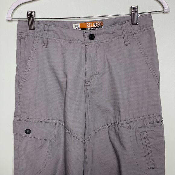 Lee Dungarees Boys Cargo Shorts Mid-Waist Relaxed Fit  Multiple Pockets Gray 14 - Picture 2 of 10